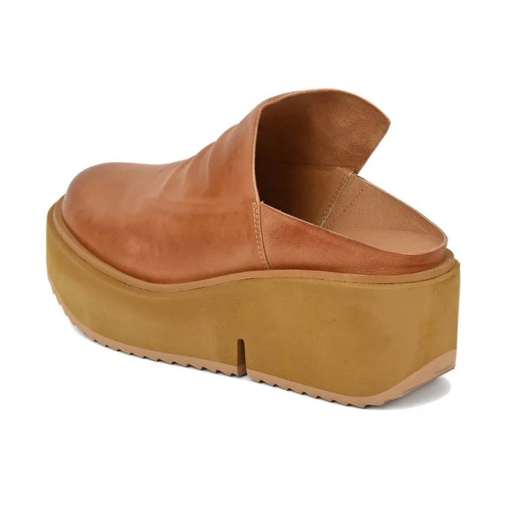 Antelope Piper Platform Mule in Taupe Leather