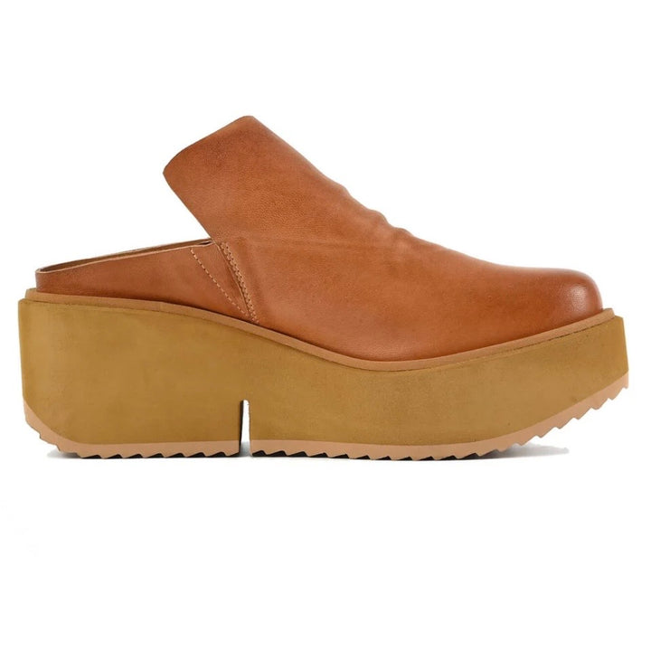 Antelope Piper Platform Mule in Taupe Leather