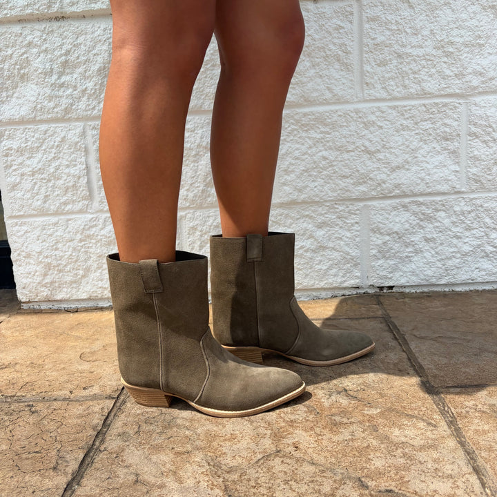 Jeffrey Campbell Busca in Khaki Suede