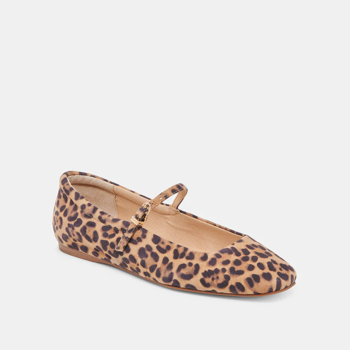 Dolce Vita Reyes Ballet Flats Dk Leopard Suede