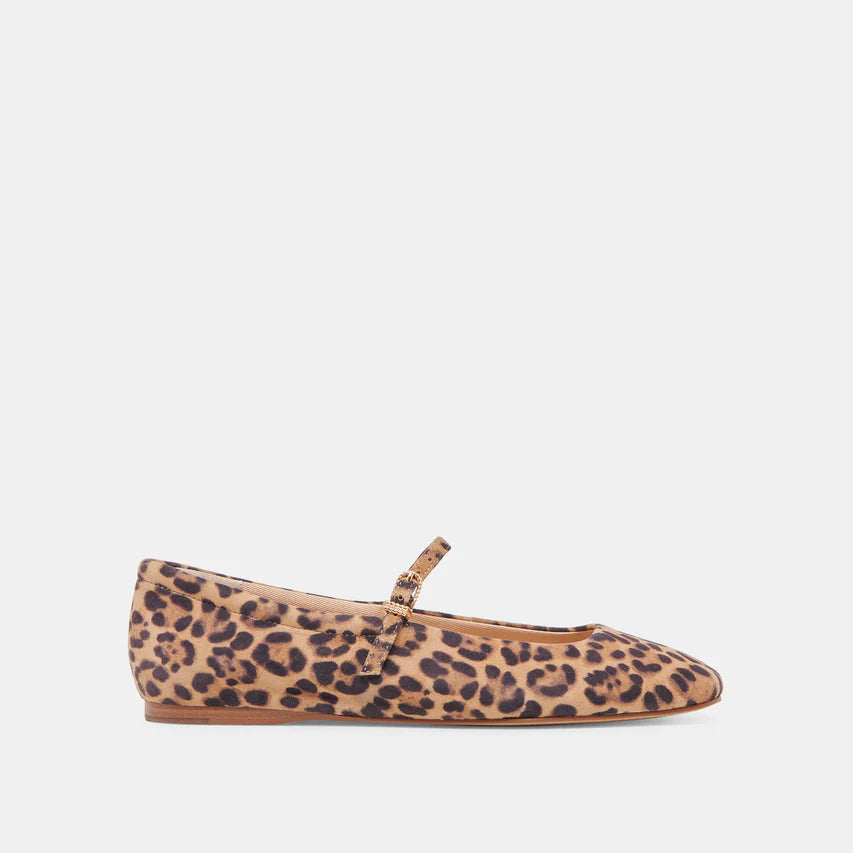 Dolce Vita Reyes Ballet Flats Dk Leopard Suede
