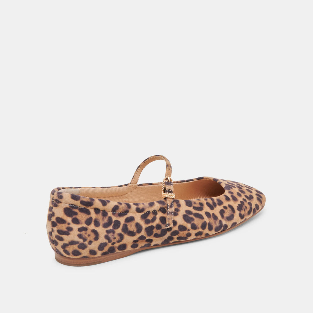 Dolce Vita Reyes Ballet Flats Dk Leopard Suede