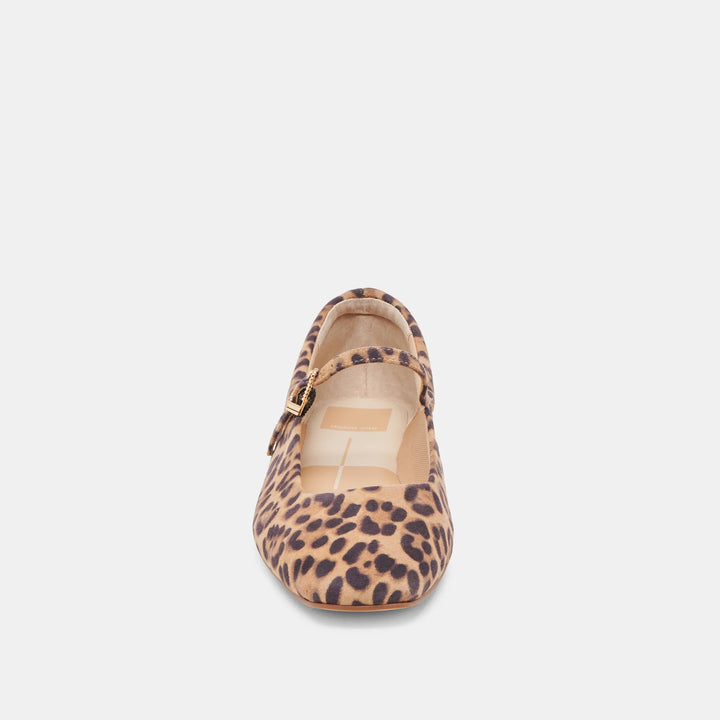 Dolce Vita Reyes Ballet Flats Dk Leopard Suede