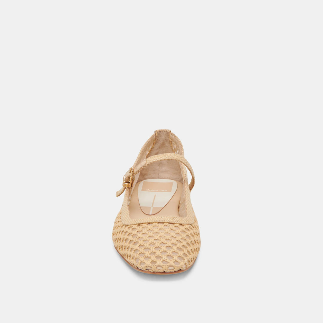 Dolce Vita Reyes Ballet Flat in Natural Rafia