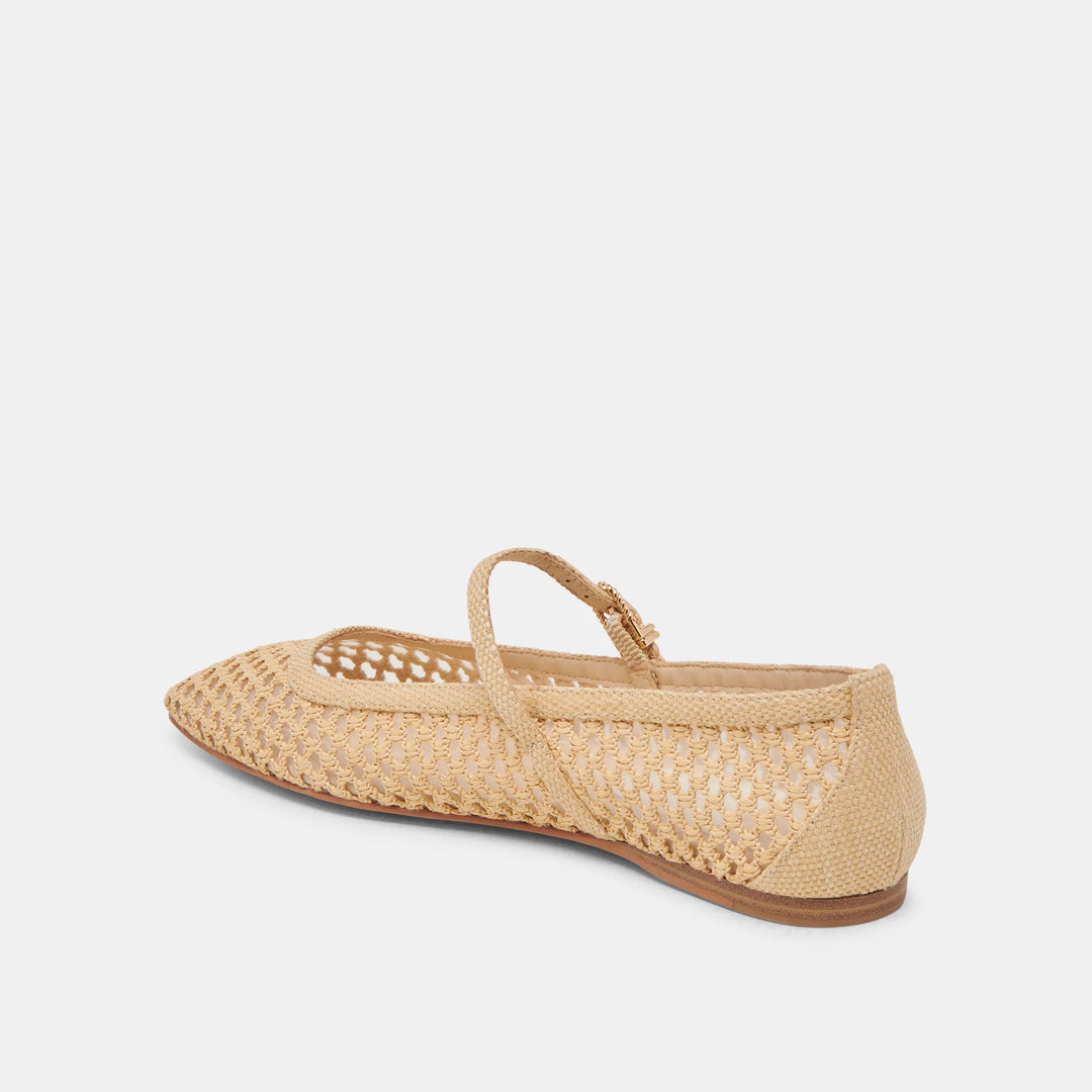 Dolce Vita Reyes Ballet Flat in Natural Rafia