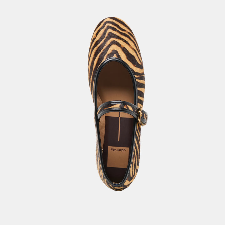 Dolce Vita Roslyn Ballet Flats in Tiger Calf Hair