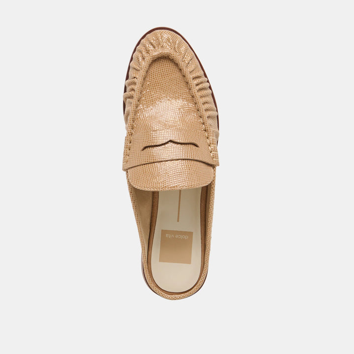 Dolce Vita Betzy Loafers Latte Embossed Suede