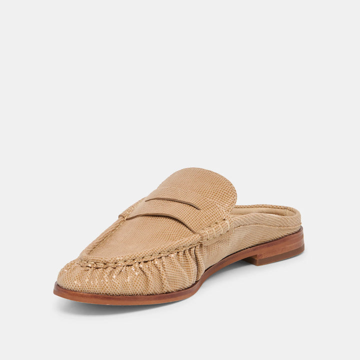 Dolce Vita Betzy Loafers Latte Embossed Suede