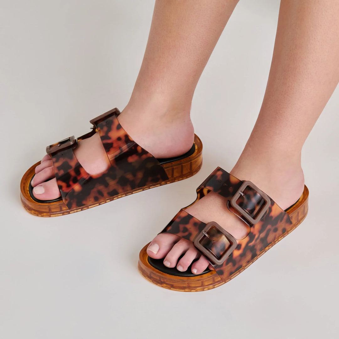 Dolce Vita Julio Sandals in Tortoise Vinyl