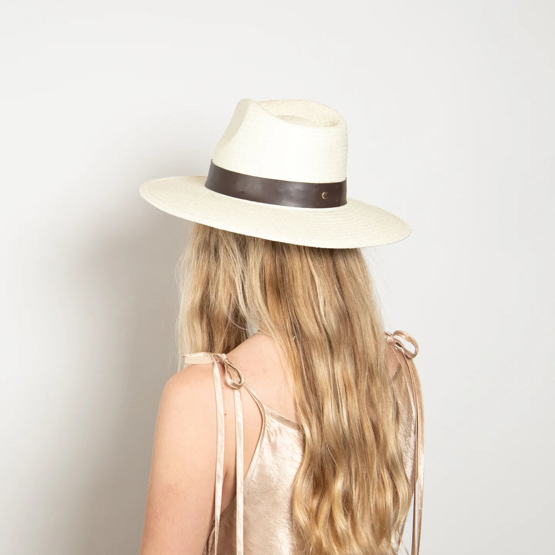 Wyeth Slater Straw Fedora Hat in Ivory