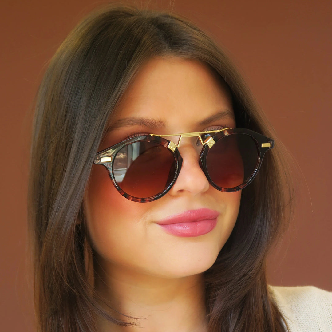 Siesta Sunglasses, Brown and Black