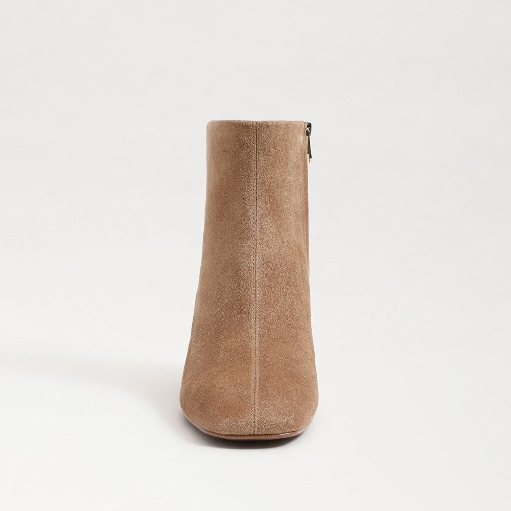 Paige Ankle Bootie, Almond Taupe Suede