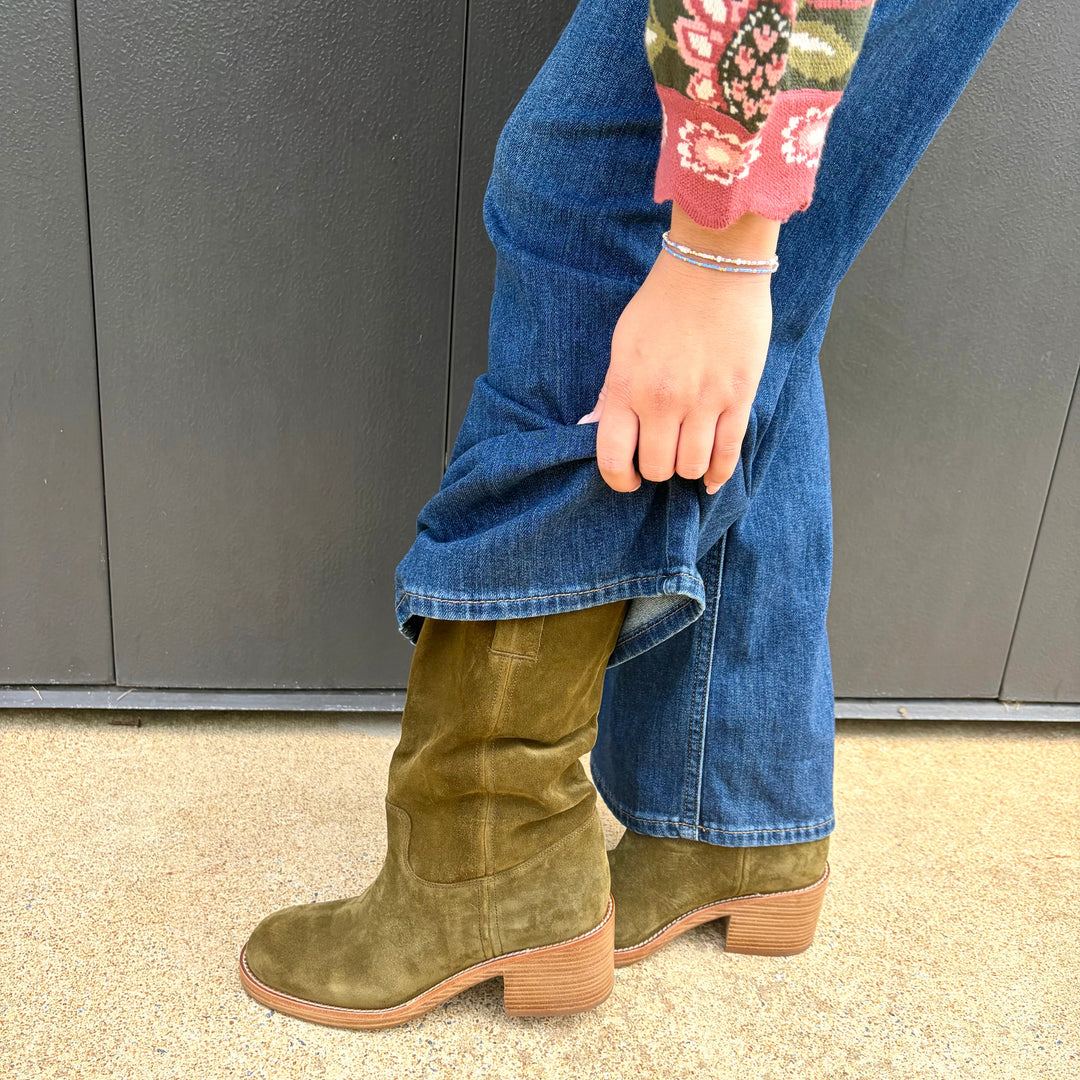 Jeffrey Campbell Camping Boot in Olive Suede