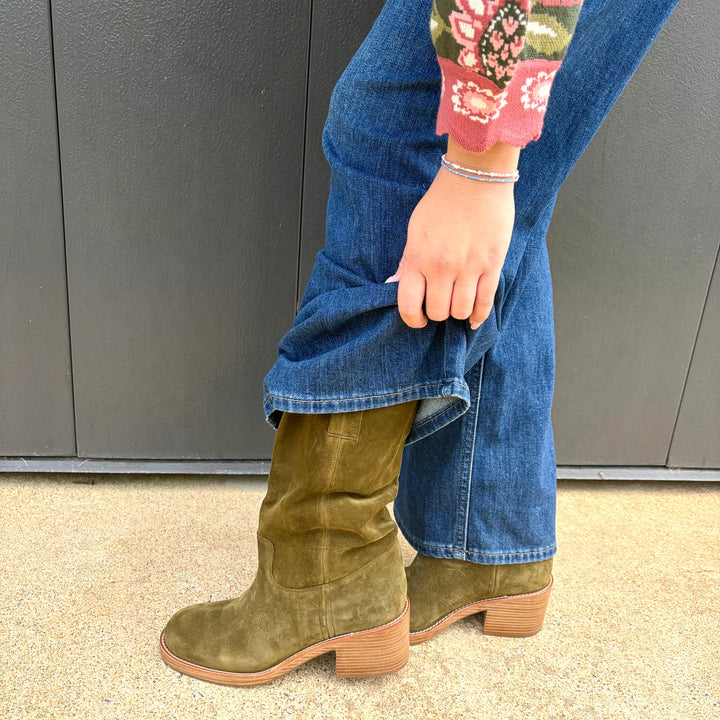 Jeffrey Campbell Camping Boot in Olive Suede