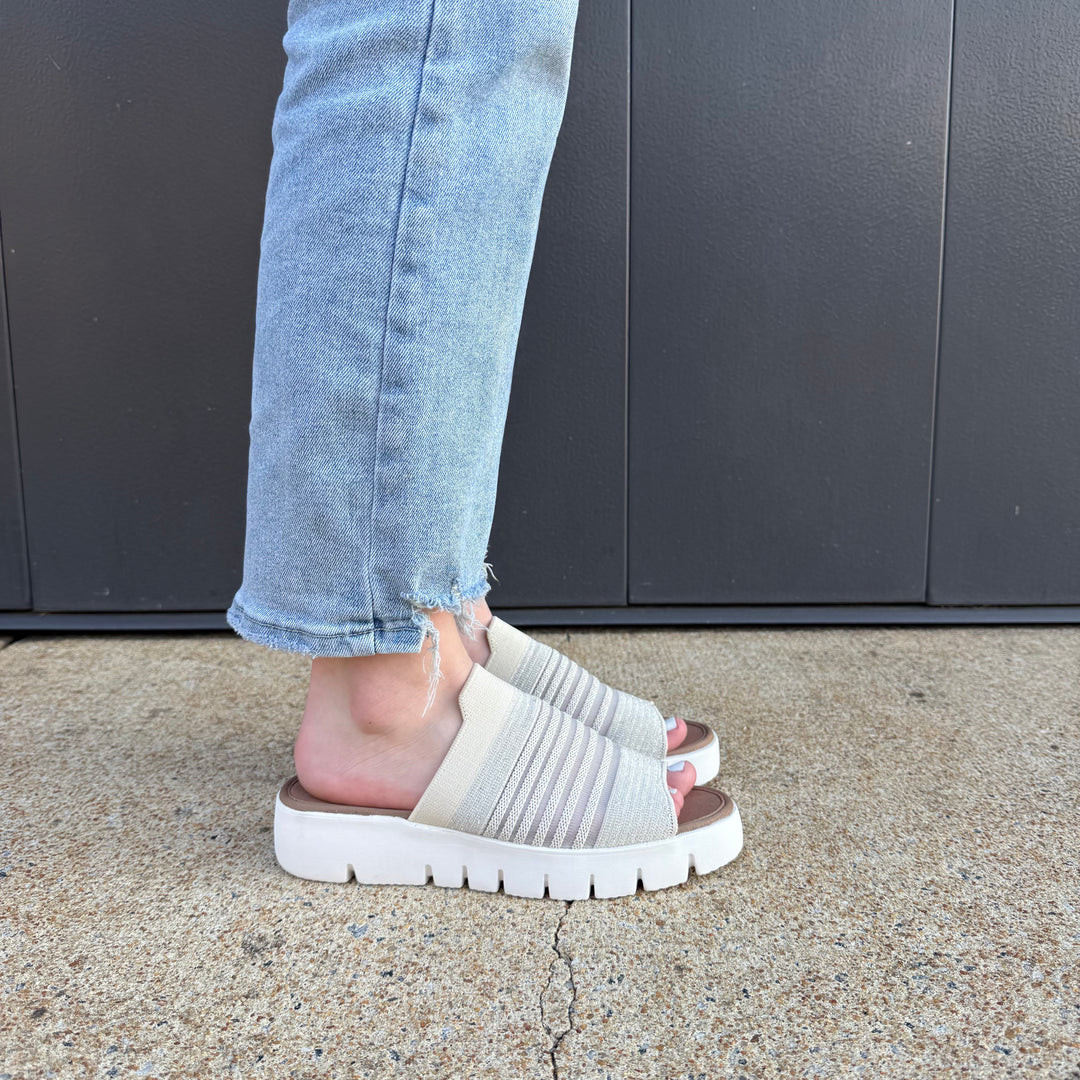 Bernie Mev FX Iris Sandal in Nude Silver