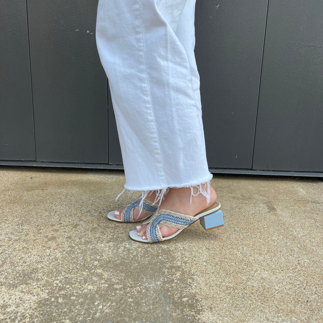 Vaneli Cyndia Heeled Sandal in Sky Blue/Beige