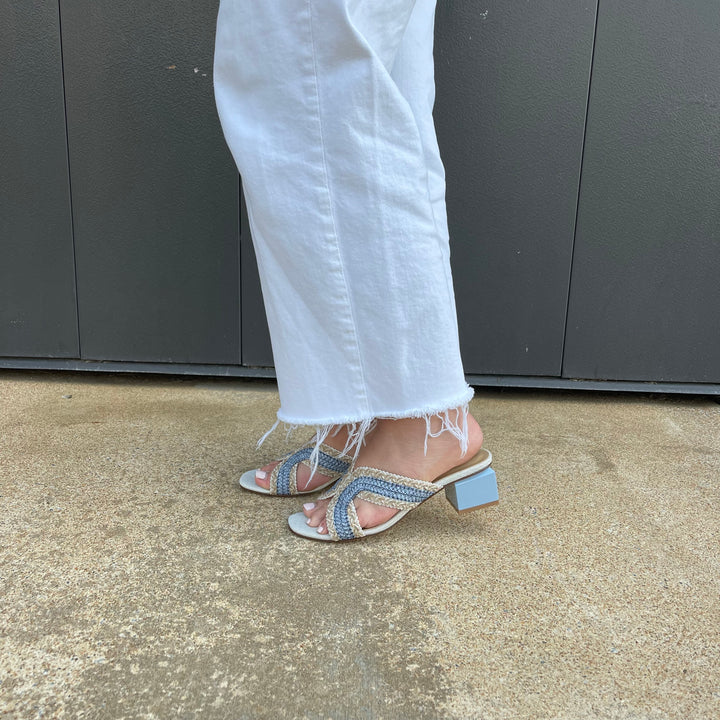 Vaneli Cyndia Heeled Sandal in Sky Blue/Beige