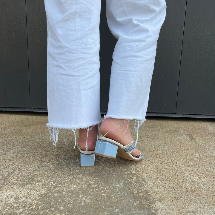 Vaneli Cyndia Heeled Sandal in Sky Blue/Beige
