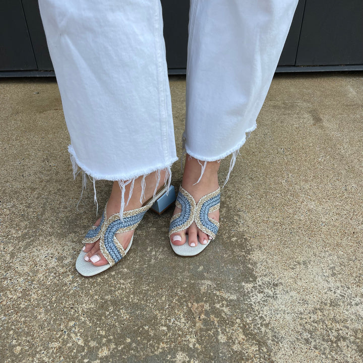 Vaneli Cyndia Heeled Sandal in Sky Blue/Beige