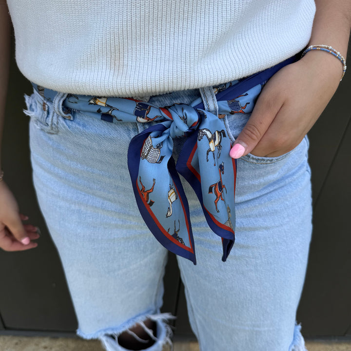 Horse Pattern Skinny Scarf