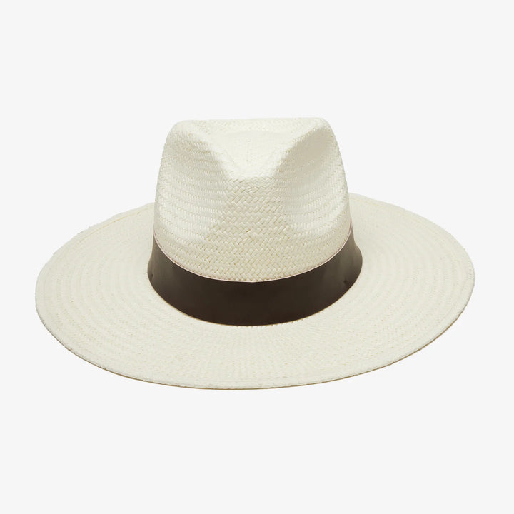 Wyeth Slater Straw Fedora Hat in Ivory