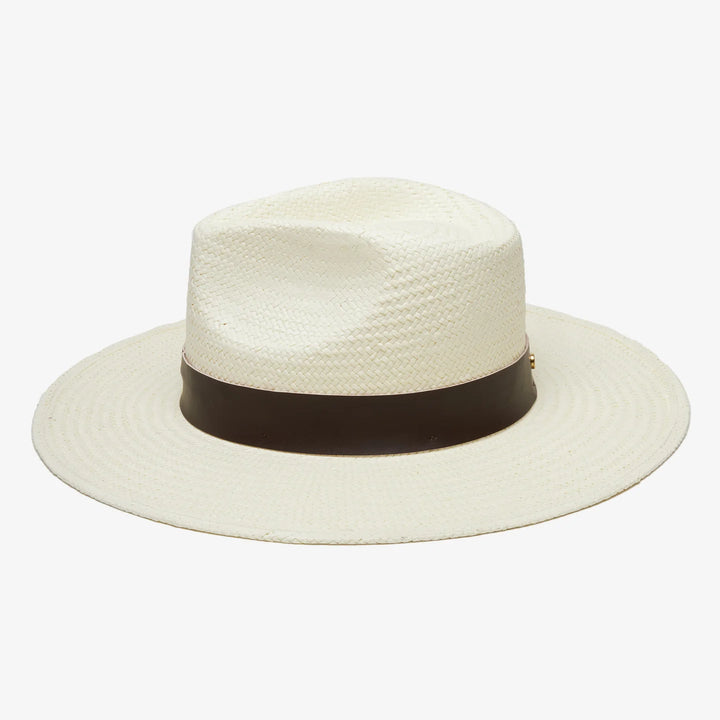Wyeth Slater Straw Fedora Hat in Ivory