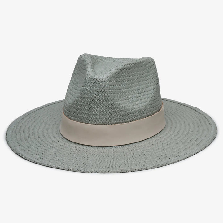 Wyeth Slater Straw Fedora Hat in Light Blue