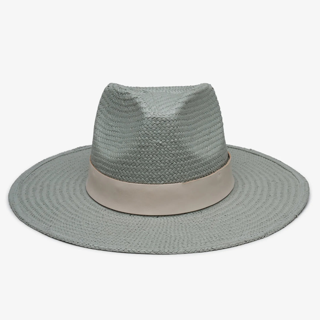 Wyeth Slater Straw Fedora Hat in Light Blue