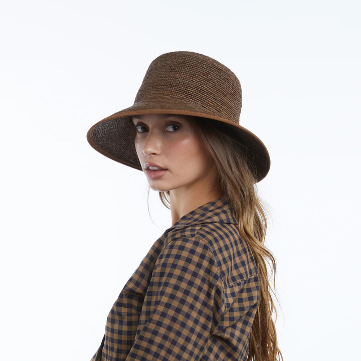Wyeth June Raffia Bucket in Brown