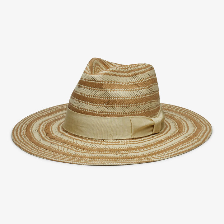 Wyeth Olena Straw Fedora in Taupe Natural