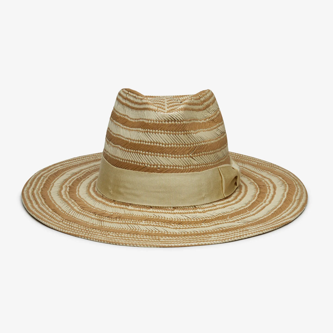 Wyeth Olena Straw Fedora in Taupe Natural