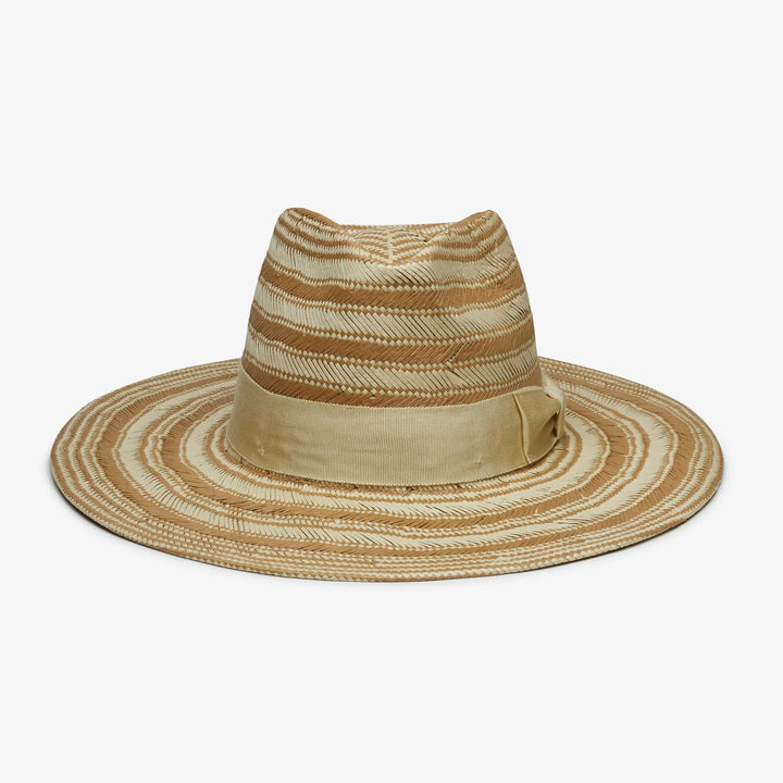 Wyeth Olena Straw Fedora in Taupe Natural