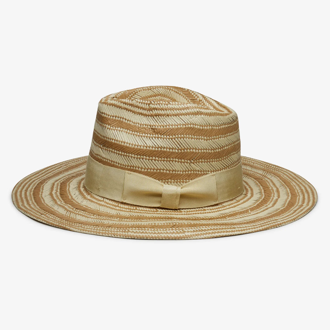 Wyeth Olena Straw Fedora in Taupe Natural