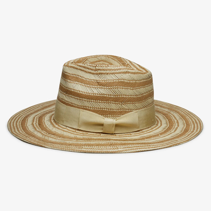 Wyeth Olena Straw Fedora in Taupe Natural