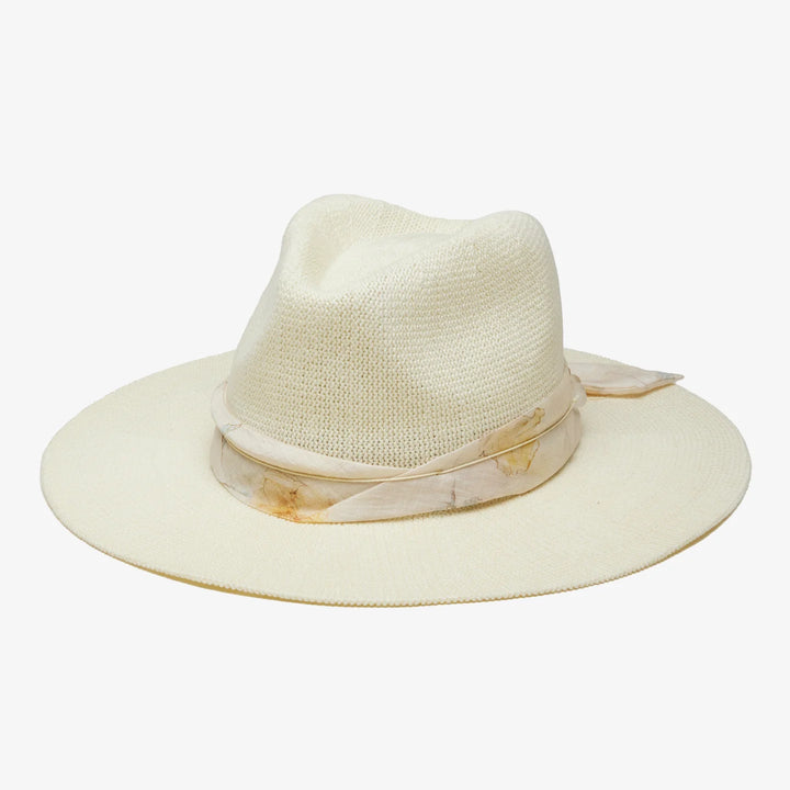 Wyeth Corsica Mesh Panama Hat in Ivory
