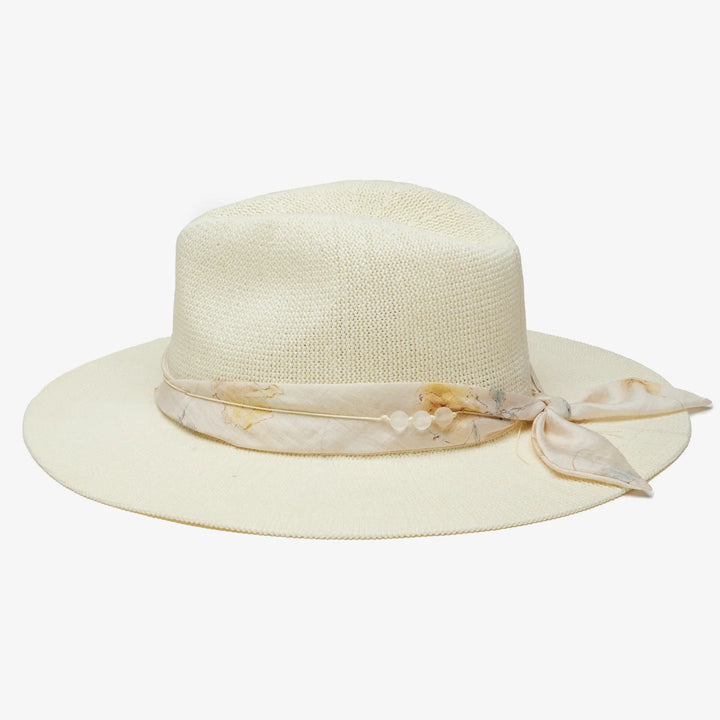Wyeth Corsica Mesh Panama Hat in Ivory