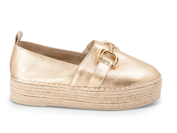 Chocolat Blu Nabi Platform Espadrille in Gold