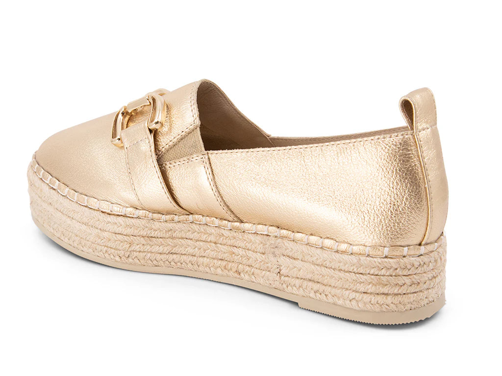 Chocolat Blu Nabi Platform Espadrille in Gold