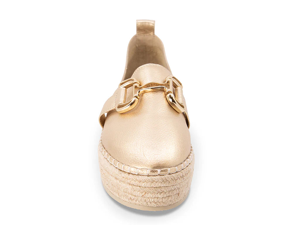 Chocolat Blu Nabi Platform Espadrille in Gold