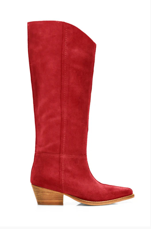 Free People SWAY LOW SLOUCH BOOT 2.0 in Red