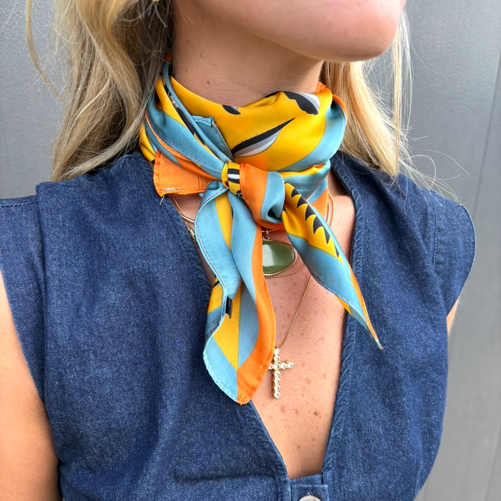 Dual Tone Floral Scarf