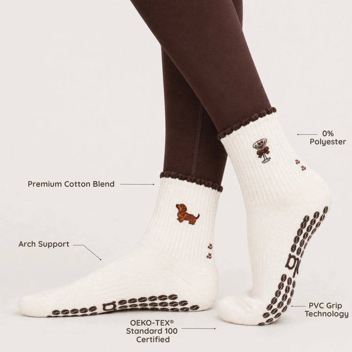 Weenie & Espresso Martini Grip Socks