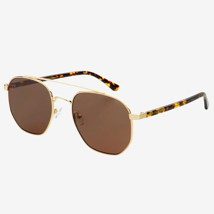 Freyrs Austin Sunglasses in Gold / Brown