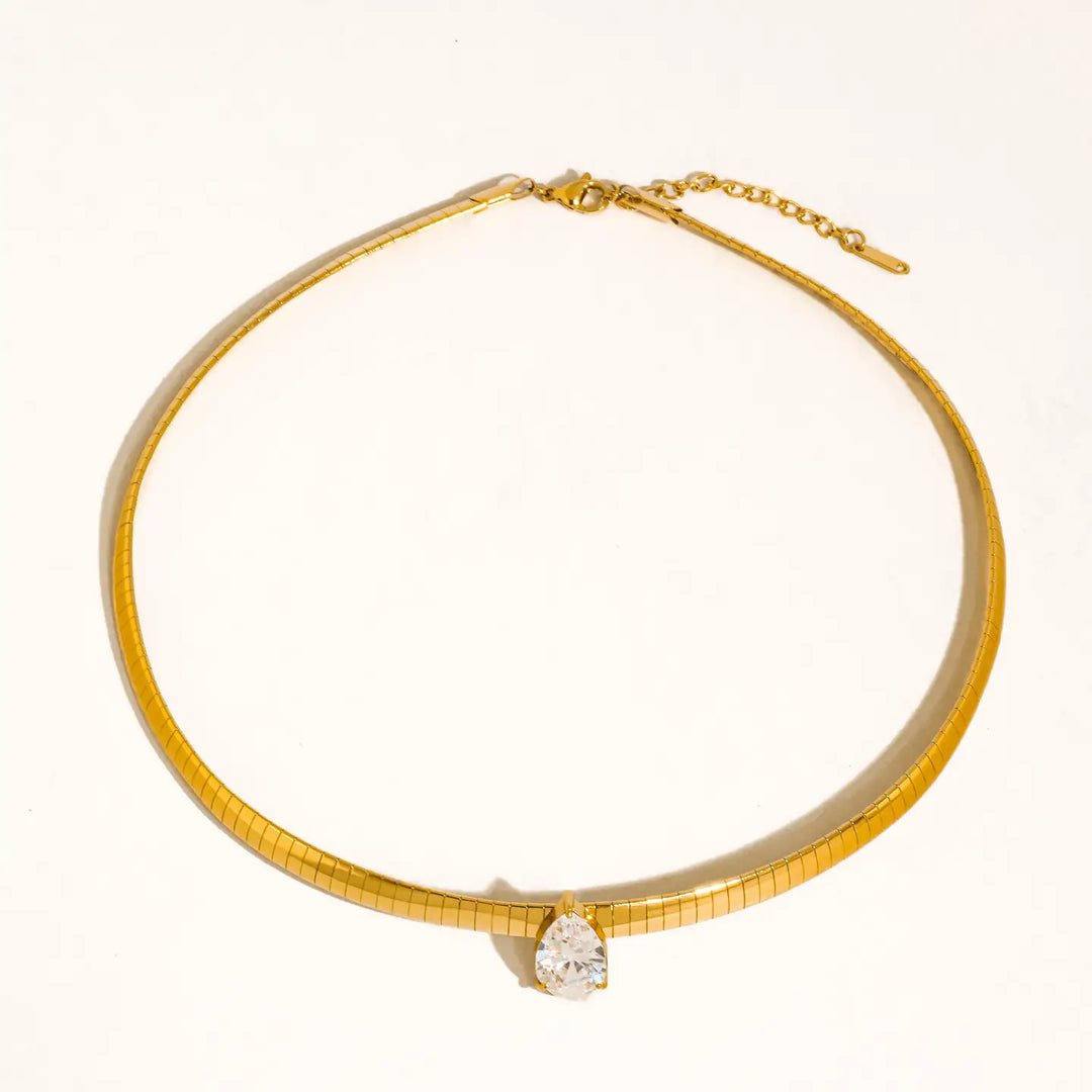 Northwood Teardrop Cz Choker Necklace