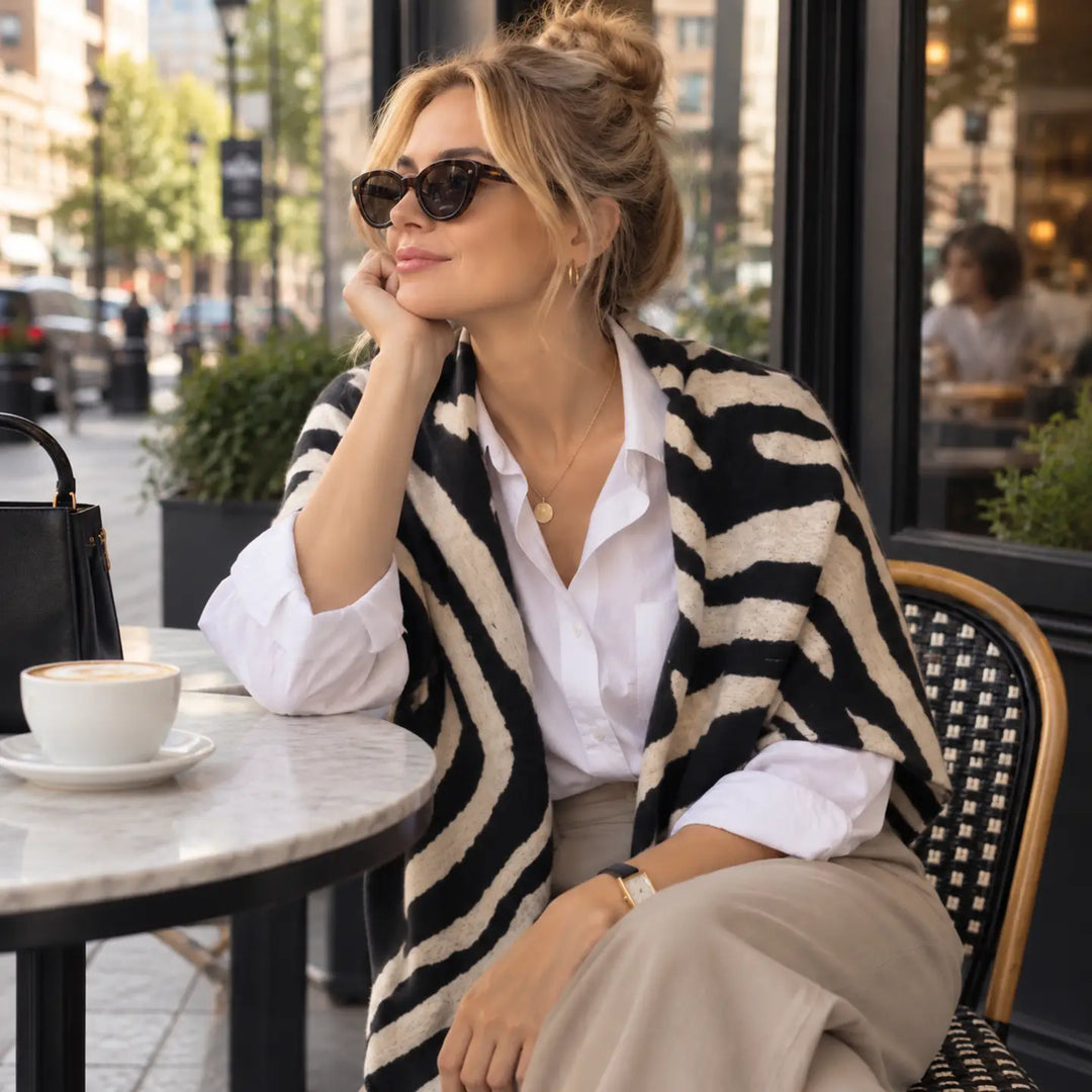 Cozy Zebra Oversized Scarf