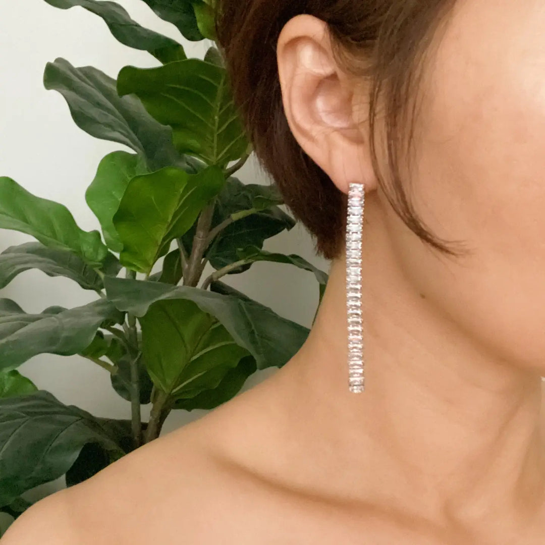 Tennis Drop Earrings