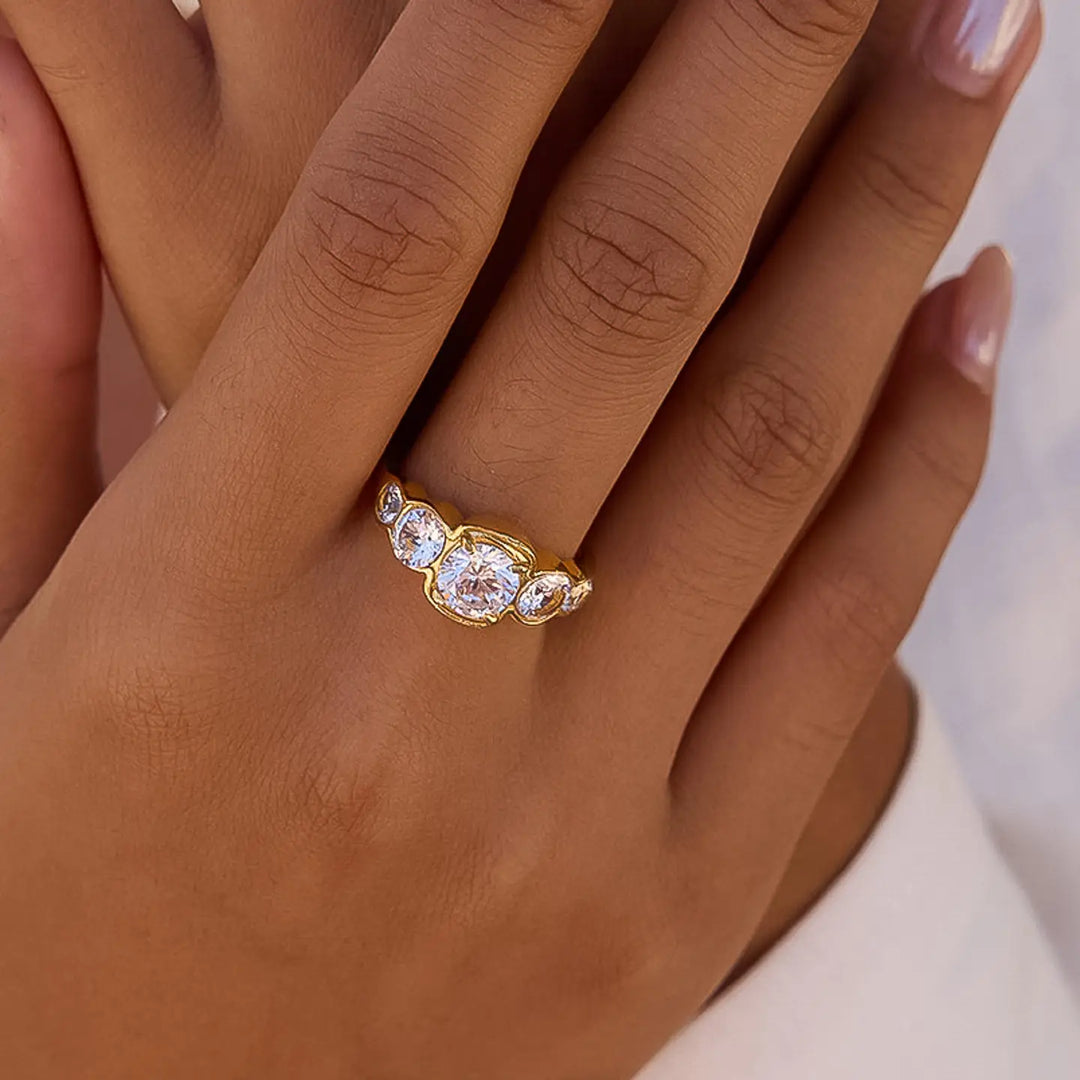 Irid Cz Statement Ring