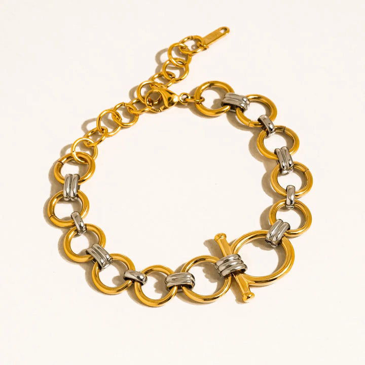 Céliane Two-Tone Link Bracelet