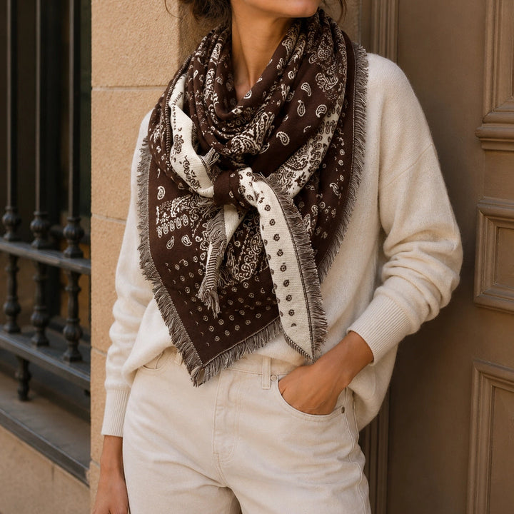 Amie Triangle 2 in 1 Paisley Scarf