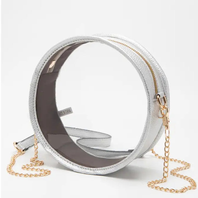 Clear Round Crossbody Handbag